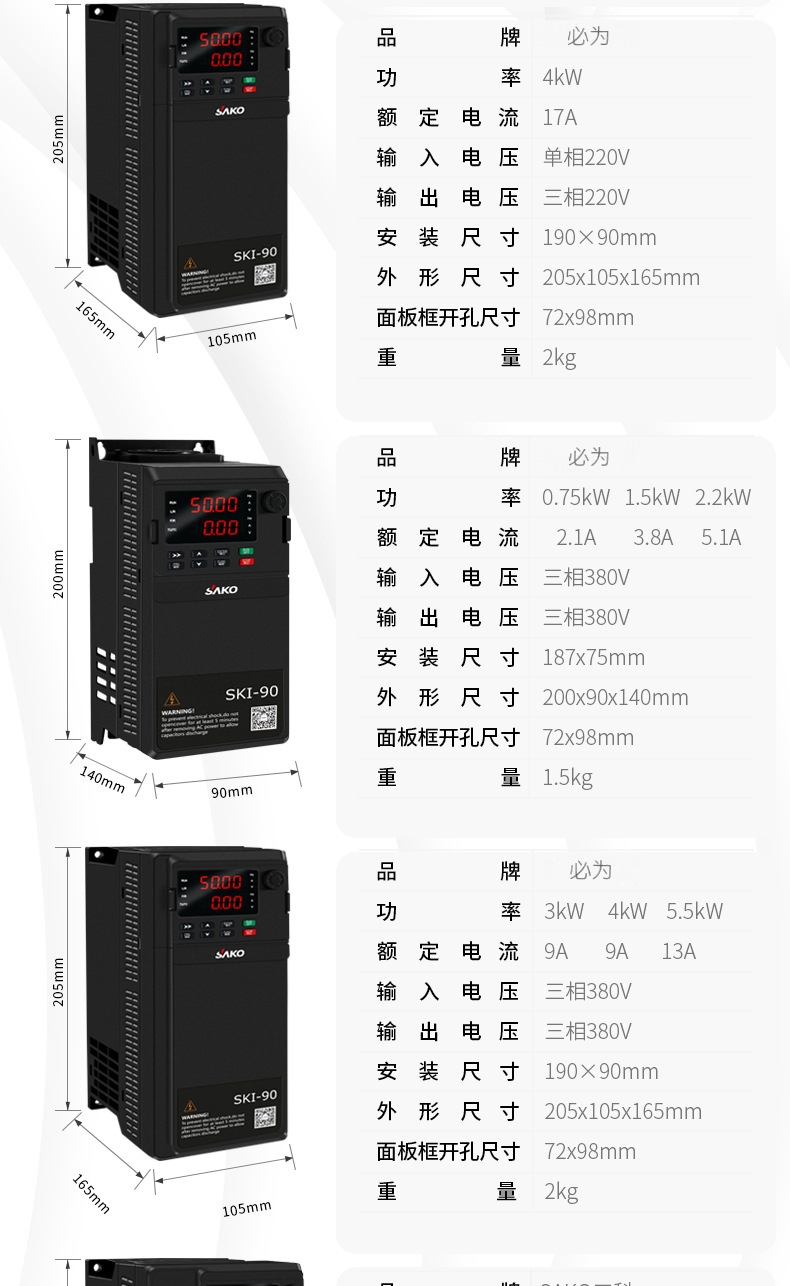 BWI90变频器0.75~90KW